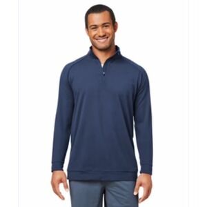 Swannies Golf 1/4 Zip Pullover Performance Top‎ Long Sleeve Shirt Men Large Navy